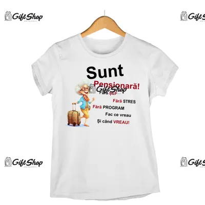 Sunt pensionara fara sef, tricou cu mesaj, tgs1252